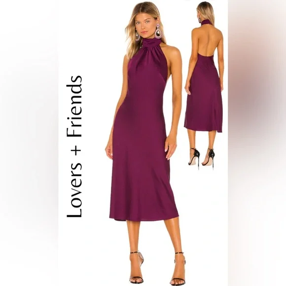 Lovers + Friends | Dresses | Revolve Lovers And Friends Raya Midi Dress In  Purple | Poshmark